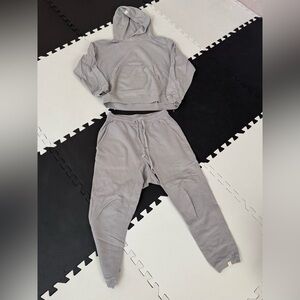 TKEES Gray Hoodie and Sweatpants Set